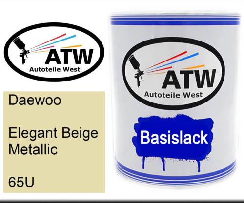 Daewoo, Elegant Beige Metallic, 65U: 1L Lackdose, von ATW Autoteile West.